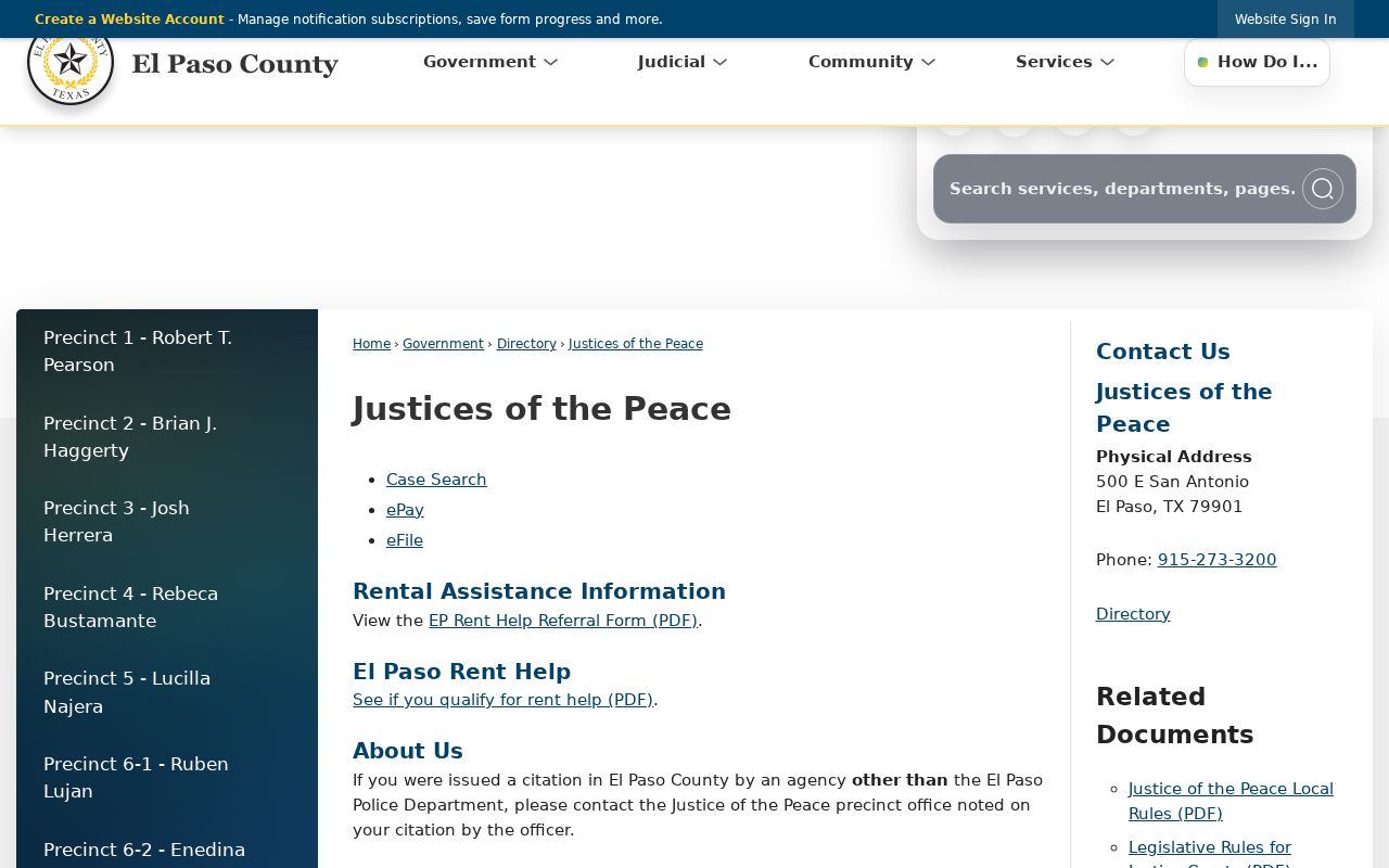 El Paso County warrant search reference, JP case search and payment links